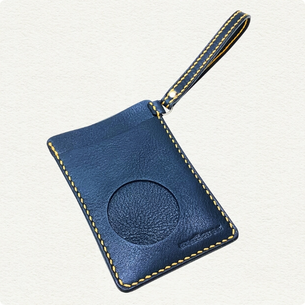 手縫いパスケース